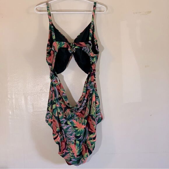 Time and Tru Swimsuit Monokini Jewel Tones Sz 3X 24W-26W NWT Gorgeous - Picture 4 of 8